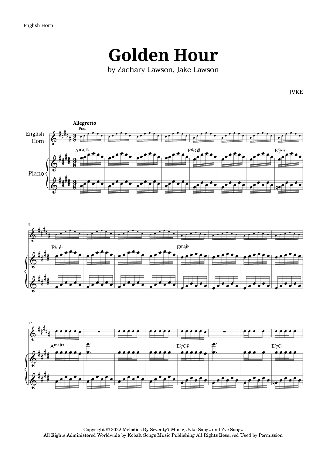 Golden Hour (arr. Langanho)