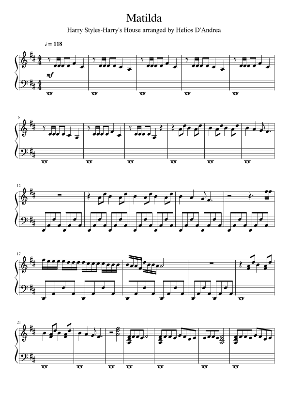 Matilda (arr. Helios D'Andrea)
