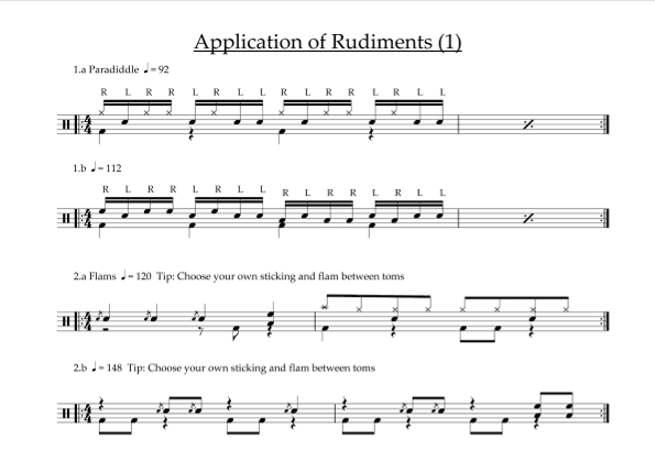 Application of Rudiments (1)