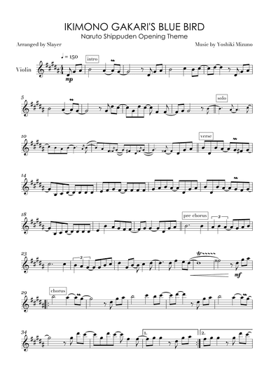 Ikimono Gakari's Blue Bird (arr. Slayer)