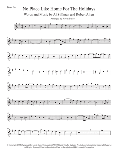 (There's No Place Like) Home For The Holidays (arr. Kevin Busse)