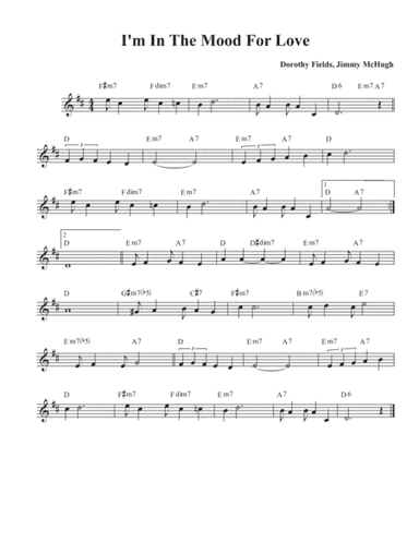 I'm In The Mood For Love (arr. David M Fagnant)