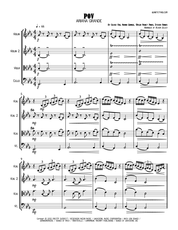 Pov (arr. Alison Gillies)