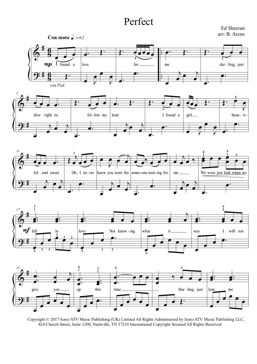 Perfect (arr. Barbara Arens)