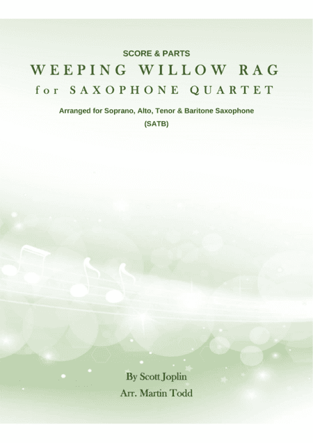 Weeping Willow Rag for Saxophone Quartet (SATB) (arr. Martin Todd)