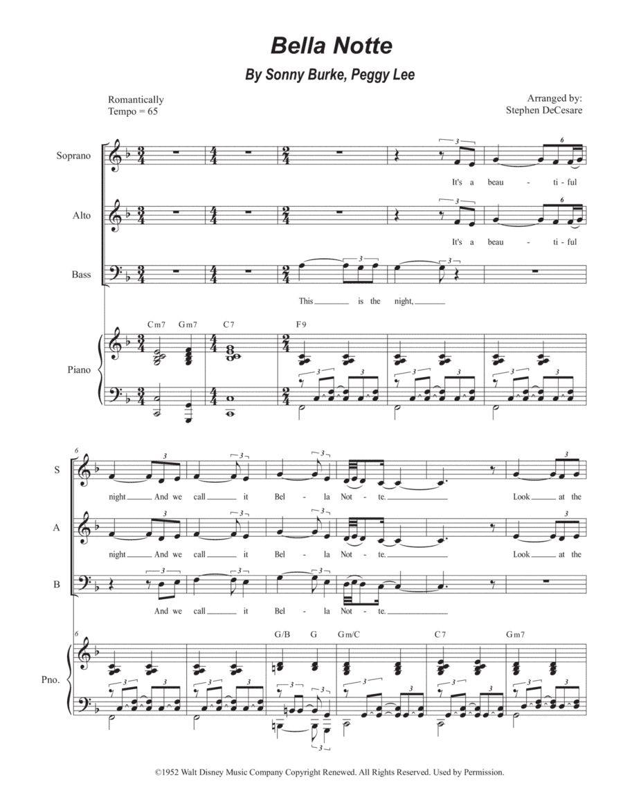 Bella Notte (arr. Stephen DeCesare)