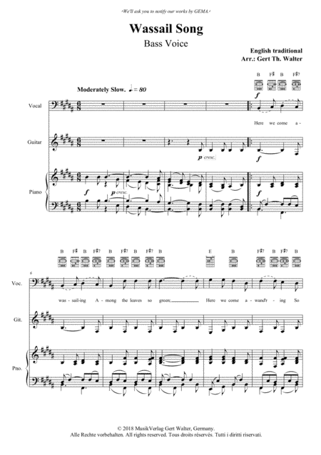 Wassail Song (arr. Gert Th. Walter)
