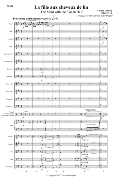 La Fille aux Cheveux de lin (arr. Tyler Hughes)