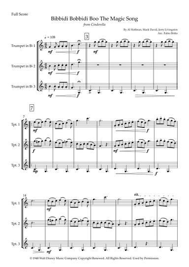 Bibbidi-bobbidi-boo (the Magic Song) (arr. Fabio Britto)