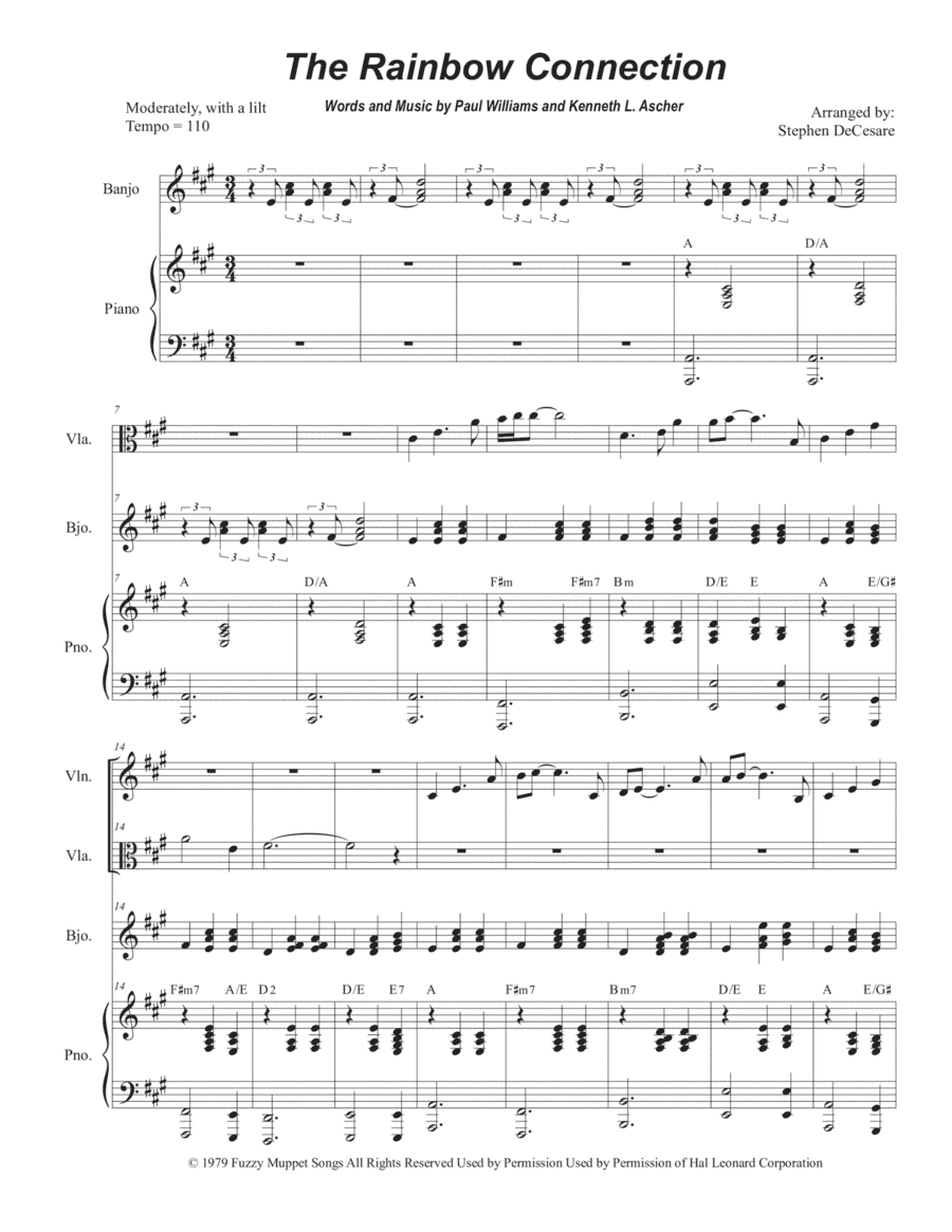 The Rainbow Connection (arr. Stephen DeCesare)