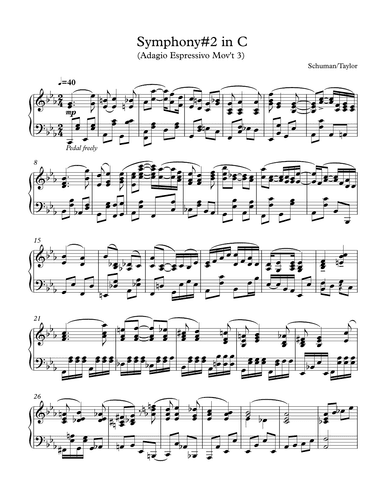 Paraphrase from Symphony #2/Movement III/adagio espressivo (arr. Paul Taylor)