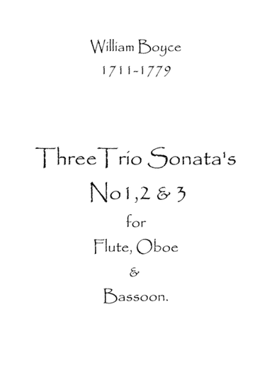Three Trio Sonatas No.1,2 & 3 (arr. Spence Bundy)