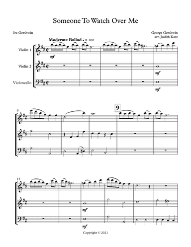 Someone To Watch Over Me (arr. Judith Katz)