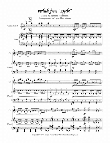 Psycho (prelude) (arr. Lynn Hutchinson)
