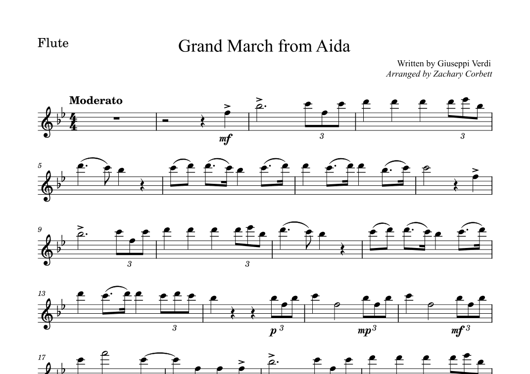 Grand March from Aida (arr. Zachary Corbett)