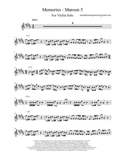 Memories (arr. Memphis Arrangements)