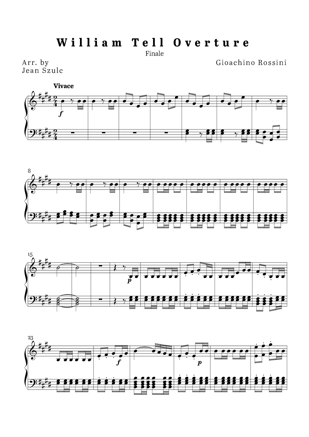 William Tell Overture - Finale (arr. Jean Szulc)
