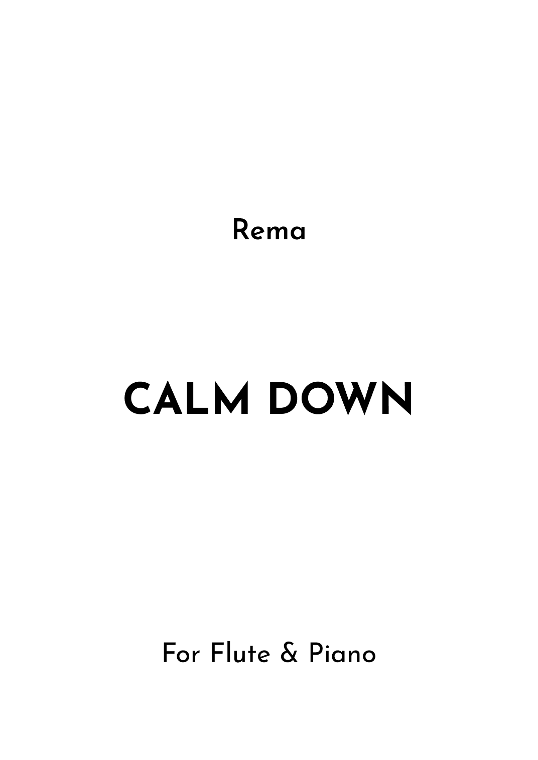 Calm Down (arr. Jireh J.)