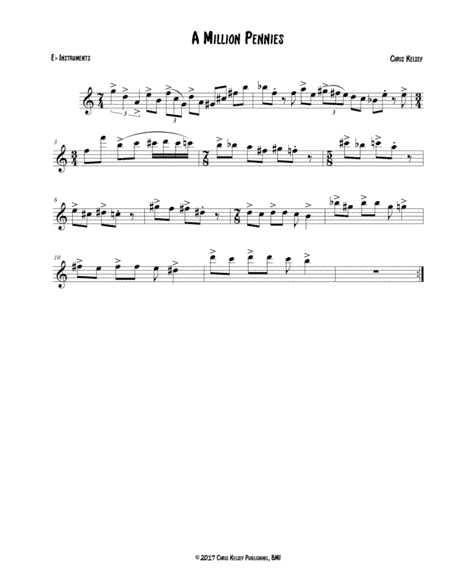 A Million Pennies (Eb Instruments)