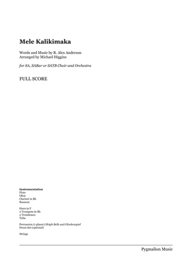 Mele Kalikimaka (arr. Michael Higgins)