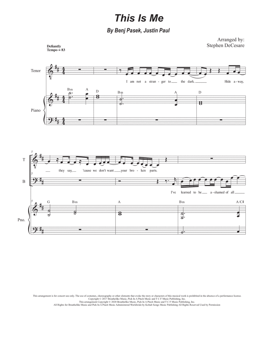 This Is Me (arr. Stephen DeCesare)