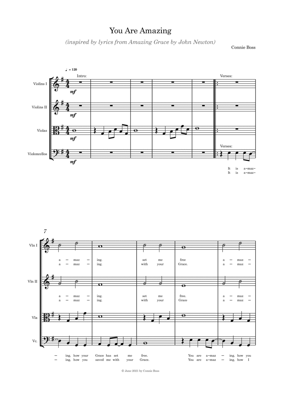 You Are Amazing - Strings quartet