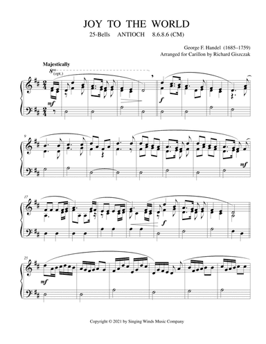 25B. Joy to the World (ANTIOCH) (arr. Richard Giszczak)