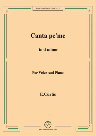 De Curtis-Canta pe' me in d minor (arr. MSM)