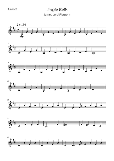 Jingle Bells - Oboe and Clarinet Duet w/ Piano (arr. Ygor Nunes)