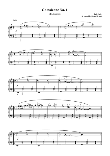 Gnossienne No.1 (arr. Suzan Beyazit)