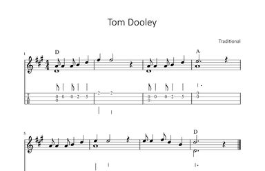 Tom Dooley (arr. songbooks.info)