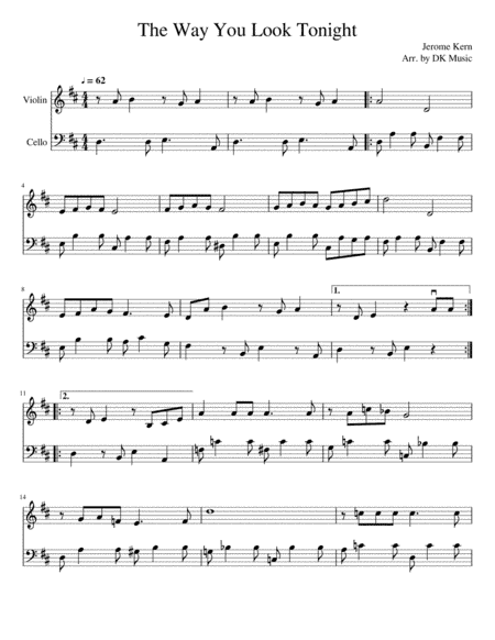 The Way You Look Tonight (arr. DK Music)