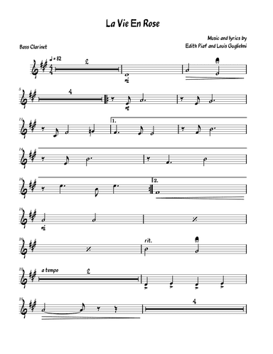 La Vie En Rose (arr. David Lartey)