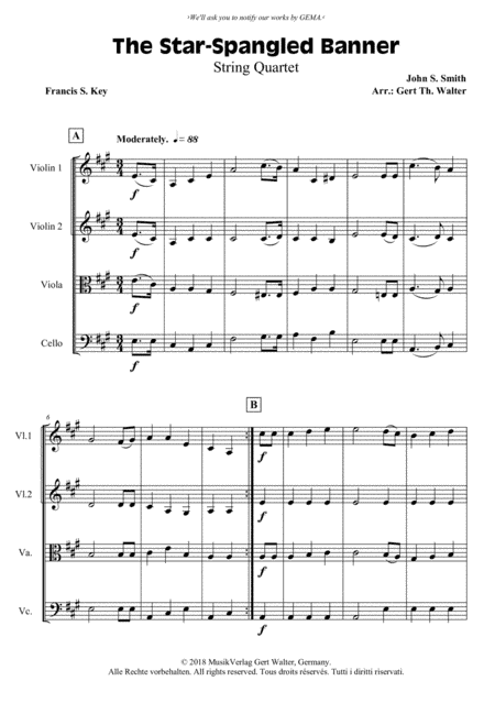 The Star-Spangled Banner (arr. Gert Th. Walter)