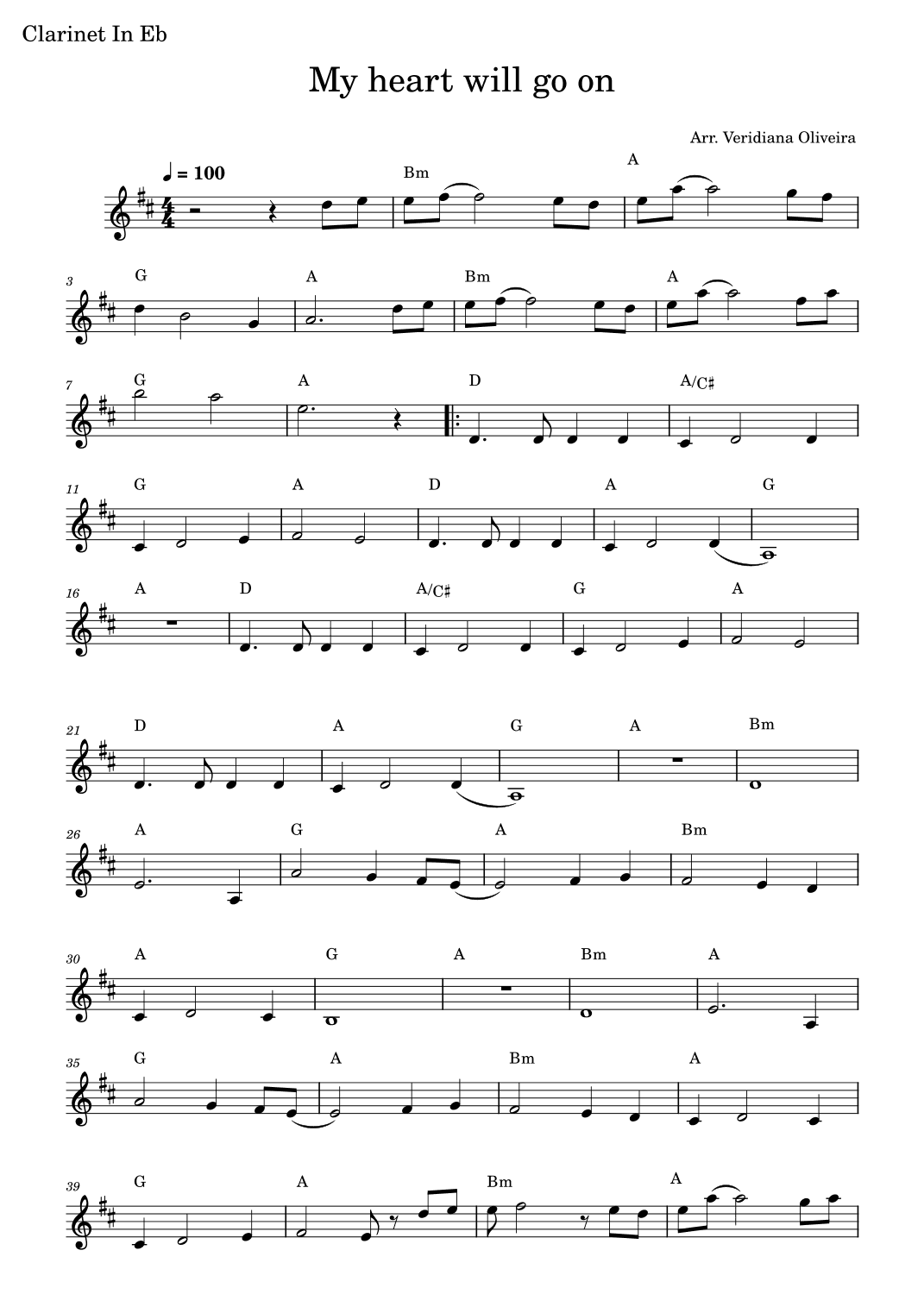 My Heart Will Go On (love Theme From 'titanic') (arr. Veridiana Oliveira)