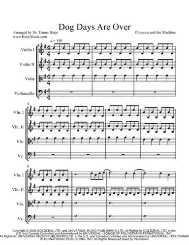 Dog Days Are Over (arr. Dr. Tianna Harjo)