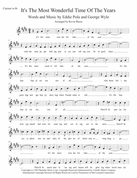 The Most Wonderful Time Of The Year (arr. Kevin Busse)