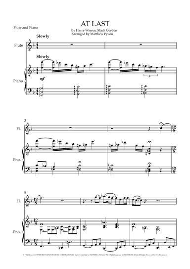 At Last (arr. Matthew pyeon)