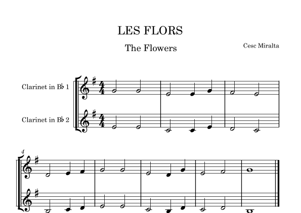 LES FLORS Sol M Cl Duet