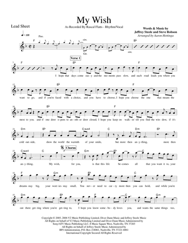 My Wish (arr. Aaron Hettinga)