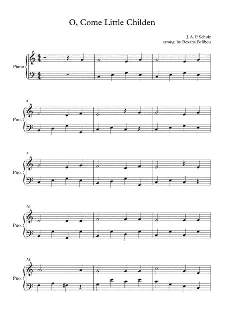 O, Come Little Children (arr. Roxana Belibou)