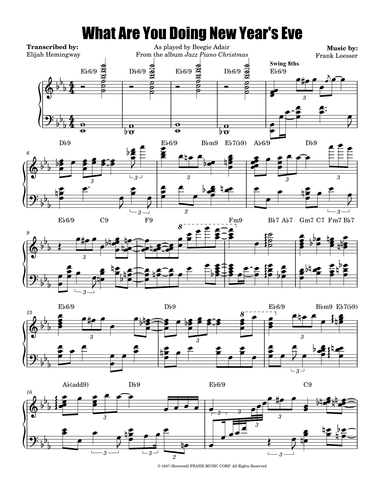 What Are You Doing New Year's Eve? (arr. Elijah Hemingway)