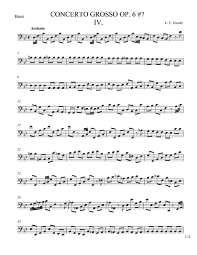 Concerto Grosso Op. 6 #7 Movement IV (arr. theupperstaff.com)