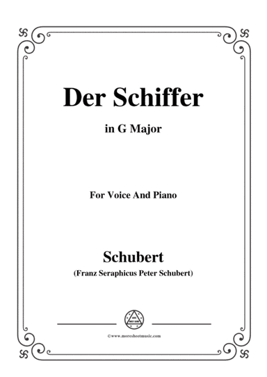 Schubert-Der Schiffer,Op.21 No.2,in G Major,for Voice&Piano (arr. MSM)
