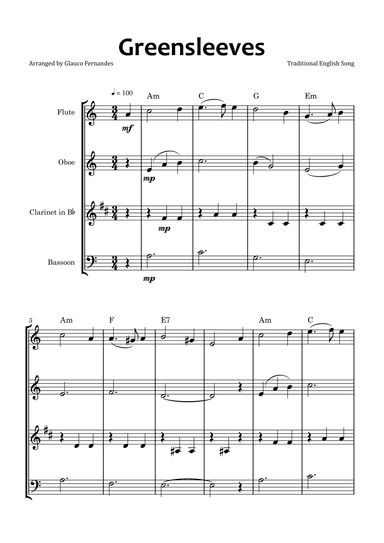 Greensleeves (arr. Glauco Fernandes)