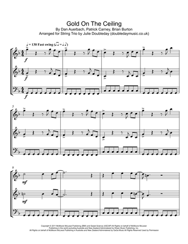 Gold On The Ceiling (arr. Julie Doubleday)