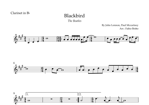 Blackbird (arr. Fabio Britto)