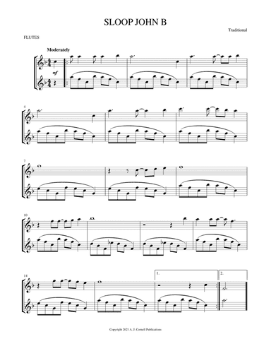 Sloop John B (arr. Mark Phillips)