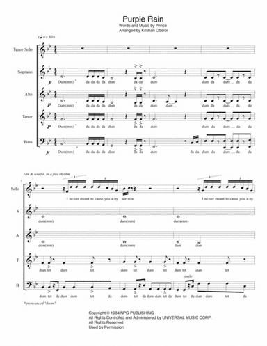 Purple Rain (arr. Krishan Oberoi)