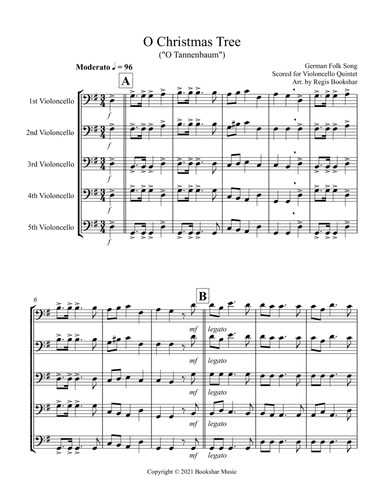 O Christmas Tree (G) (Violoncello Quintet) (arr. Regis Bookshar)
